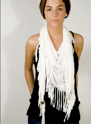 The Manhattan's Item Of The Day: Donni Charm Crème Scarf w/Gold Hamsa ...